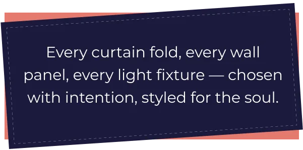 Graphic with quote Shree Excellency Interiors Brand Philosophy Chart